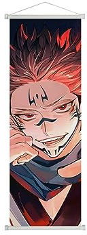 Hanaiette 1 x Jujutsu Kaisen Scroll-Poster, Wandbehang, geschmiedetes Stoffgemälde, Dekoration, Liebeszimmer, Schlafzimmer (Stil 3)