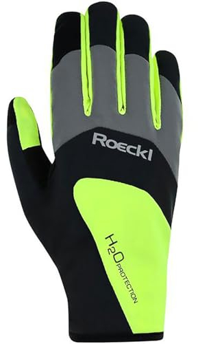 Roeckl Rapallo Winter Fahrrad Handschuhe lang wasserdicht schwarz/gelb 2026: Größe: 8.5