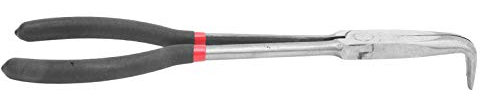 Bent Needle Nose Pliers 90 Degree Long Nosed Pliers Curved Nose Pliers 11in 280mm for Mechanics or Repairing