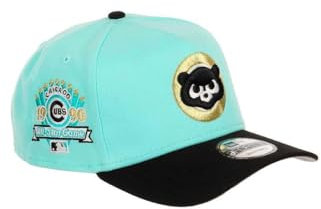 New Era Chicago Cubs MLB All-Star Game 1990 Sidepatch Cooperstown Mint Black 9Forty A-Frame Snapback Cap - One-Size