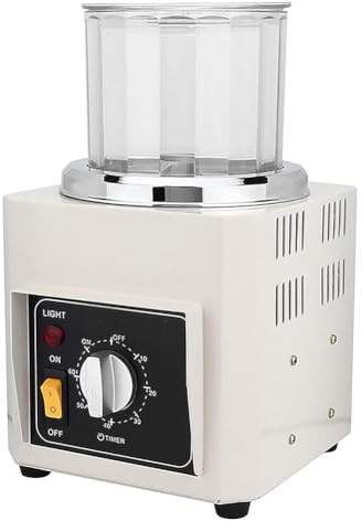 NOALED Polisseuse de Bijoux magnétique, Mini Machine de Polissage magnétique, capacité 400 g, Vitesse 2000 TR/Min, matériau en Fer métallique, Conception de Base en Caoutchouc, pour Bijoux, Verre