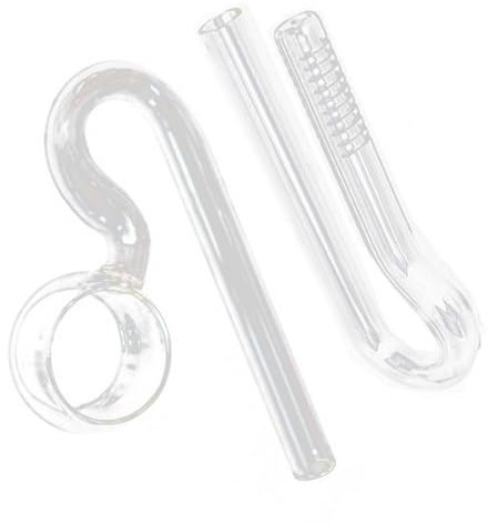 Dualoai Aquarium Glass Lily Pipe, Aquarium Water Plant Tank Filter, Inflow/Outflow, Easy to Install Filter, Clear Skimmer, Glass Lily Pipe, 17mm