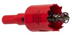 Professionelle Universal Lochsäge Ø 28-68mm aus HSS Bi-Metall für Aluminium, Holz, OSB, PVC, Kunststoff, Gipskarton (HSS Bi-Metall, 28 mm)