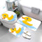 VIMOOR Ente Badezimmerteppich Cartoon-Tiere Badematte rutschfest 3-teiliges Weiche Mikrofaser Badvorleger Schnelltrocknende Absorbierender Badteppich Waschbar Duschvorleger Bath Mat,40 x 60 cm