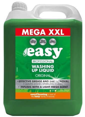 Mega XXL Easy Professional Washing Up Liquid Original - 5L - Kitchen, Cleaning