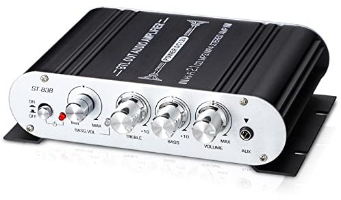 XRLUC 12V Mini Verstärker Bass mit Subwoofer, 2.1 Kanal 400 Watt Home Audio Stereo Hi-Fi Musik für Passiver Lautsprecher PC TV Auto (Kein Netzteil)