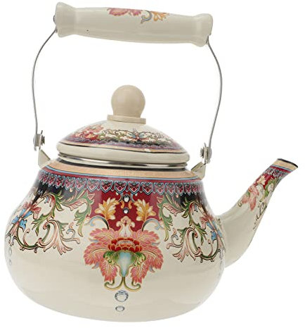 Amosfun 1 Pc Bouilloire Théière Rétro Petite Machine à Café Théière En Émail Machine Expresso Rétro Fabricant De Thé De Boisson Théière Japonaise Théière Chinoise Marmite Acier Inoxydable