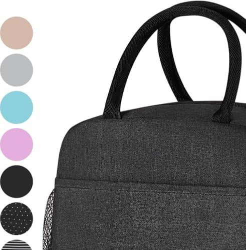 Lonchera para hombres y mujeres, paquete de 4, color rojo