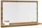 Myheimly Badspiegel mit Ablage Wandspiegel Badezimmerspiegel Bad Spiegel Hängespiegel Badezimmer Badmöbel 60x10,5x37cm Holzwerkstoff Badspiegel Eiche handwerklich,60 x 11 x 37 cm