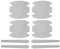 HOPESPANNER Universal 92x98mm Car Door Cup Protector Sticker Anti-Scratches+Auto Door Handle Protective Film 1 Set Silver Tone