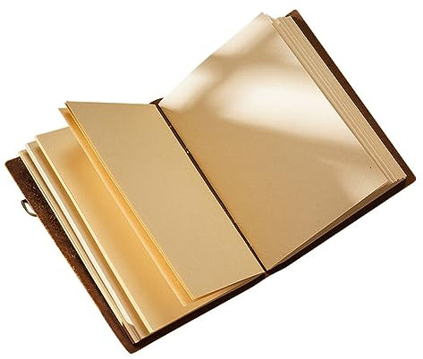 TEHAUX travelers notebook taccuino tascabile mini taccuino piccolo blocco note diario dell'album quaderni per il lavoro taccuino per conferenze d'ufficio Pelle bovina fatta a mano Brown