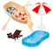 Milisten 1 Ensemble Ensemble de Jouets de Piscine Mini-Chaise de Plage Piscine Miniature Meubles de Mini Piscine Chaise de Plage pour Maison de poupée Mini transat Mini-Bateau Plastique