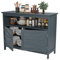 Armario de Jardín Resistente a la Intemperie para Exterior, Aparador, Mueble de Cocina, Armario de Almacenamiento de Madera con 3 Estantes para Jardín, Buffet, Mueble de TV, Mesa de Bar, Balcón