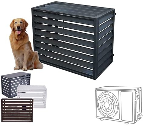Pxkmouy 100cmcaja para pared aire acondicionado cubierta aire acondicionado exterior 1.5P Protectora De oculto Soporte de flores Rejil de aluminio fácil de instalar ac cover cubierta de salida de aire