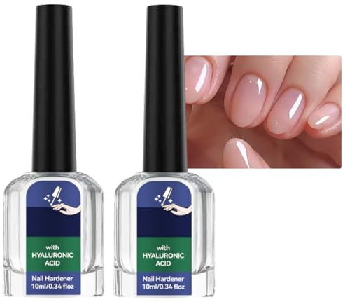 Hyaluronic Acid Nail Strengthener,Natural Calcium Nail Hardener Extra Strong and Growth, Anti Brittle Nails Strengthener for Weak Nails, Nails Repair Growth Serums Manicures & Home Nail Care(10ML)