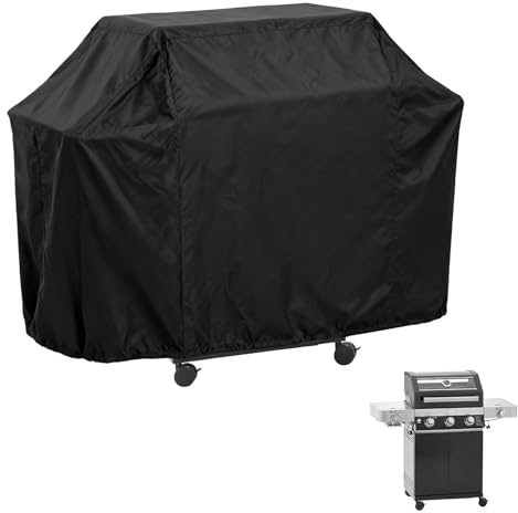 Ultifore Grillabdeckung, 210D Oxford-Gewebe Wasserdicht Grill Abdeckung für RÖSLE Gasgrill BBQ-Station VIDERO G3-S, Gasgrill Grillabdeckung - (132x66x110cm)