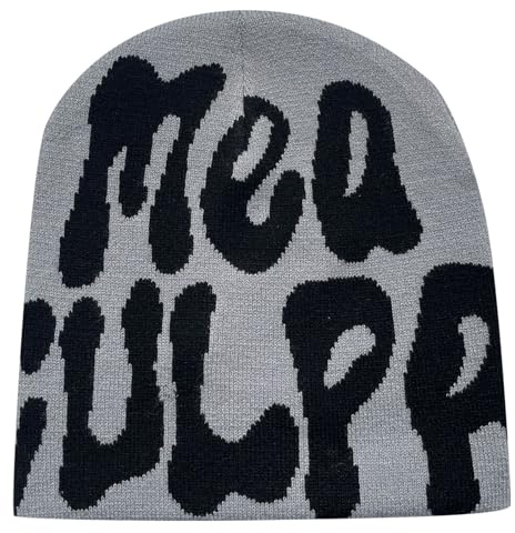 MEA Culpa Mütze Damen Wintermütze Beanie Weiche Warm Bequem Mütze Winter Frühling Herbst Fashion Streetwear Skater Strickmütze Y2k Beanie