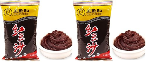 Wangzhihe Brand Sweet Bean Paste 500g, Brown (Pack of 2)