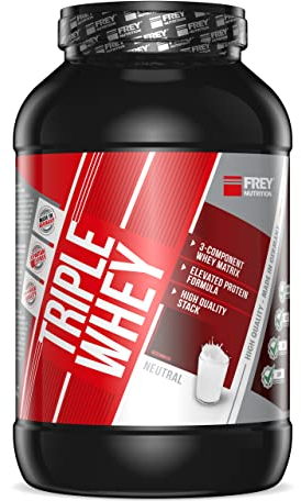 Frey Nutrition Triple Whey Neutral Dose, 1er Pack (1 x 2.3 kg)