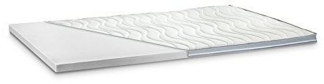 Kaltschaum Topper Matratzenauflage | 7 cm Gesamthöhe | abnehmbarer und waschbarer Bezug | Bezug mit 3D-Mesh-Klimaband und Stegkanten | H3 - fest | 90 x 220 cm