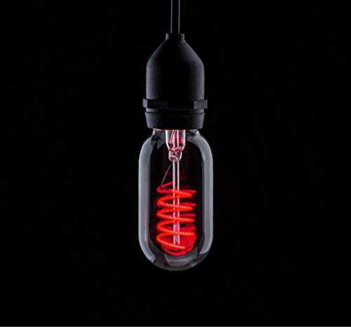 Pro-Lite FUNKYFIL/T45/4W/ES/RED 4w Decorative LED Red Filament T45 Tube Light Bulb ES E27 Screw Cap