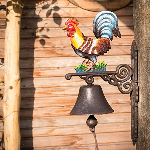 antikas – Cloche pour la Cour et maison de campagne, sonnette avec robinet, cloche avec joli jardin son