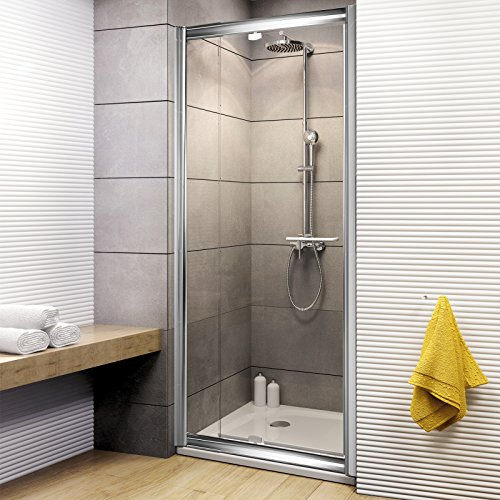 Schulte Duschkabine Drehtür Nische Vita, 69-81x185 cm, 5 mm Sicherheits-Glas klar, chrom-optik, ausziehbare Duschtür