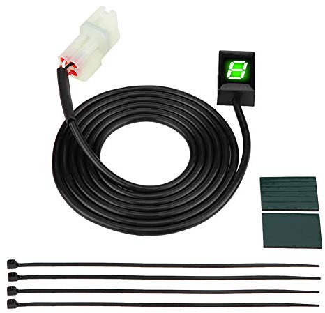 Jadeshay Spina ECU 6 Velocità Indicatore di Marcia Moto per Motocicli, Indicatore di Velocità Digitale Calibro Digitale Shift con display a LED Impermeabile