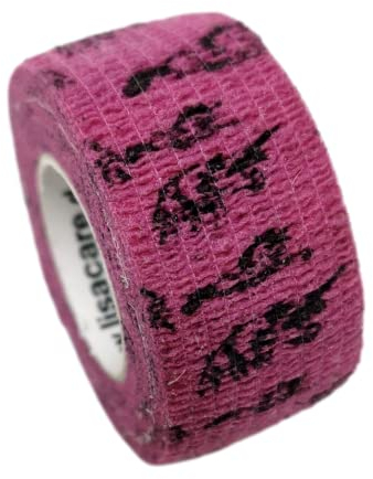 LisaCare Pflasterverband, Wundpflaster, Kinderpflaster, Pflaster auf Rolle, elastisch & ohne Kleber, 2,5cm breit (5er Packung, Einhorn-rosa)
