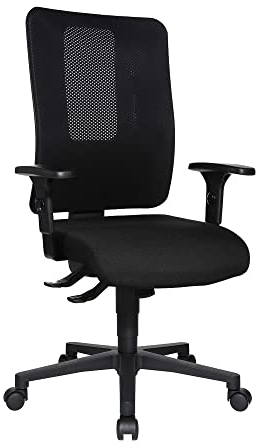 TOPSTAR 617624 Profi Bürostuhl HJH Work PRO Stoff/Netz Schwarz Drehstuhl mit Armlehnen, Rückenlehne höhenverstellbar