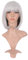 MapofBeauty 12 Zoll/30cm Natürliche Weibliche Kurze Glatte Haare BOB Perücke (Silber)