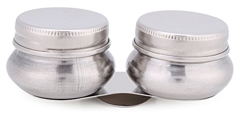 Fydun Taza de Paleta Doble de Pintura al óleo con Tapa, Taza de Paleta Grande de Acero Inoxidable Recipiente de disolvente de trementina Megilp de Pintura al óleo