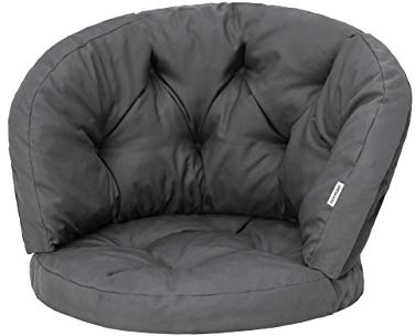 Amanda Coussin fauteuil rotin, coussin fauteuil jardin, coussin de chaise, coussin chaise cocon, coussin banc de jardin – Gris