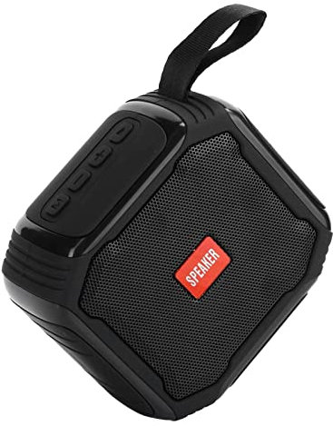 Goshyda Portable Speaker, True Wireless Bluetooth Subwoofer Stereo Speaker Office Outdoor Home USB PlugIn Card Speaker with Lanyard, Supported for Phone/laptop/Tablet PC(black)