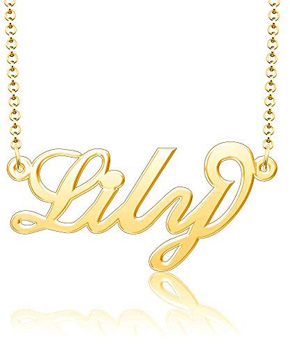 Korliya Personalized Name Necklace Copper Jewelry for Girls Name Necklace for Women Gold Name Necklace