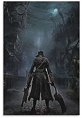 LAOAYI Wandkunst, Dekor, Bloodborne Leinwand-Poster, Schlafzimmer, Büro, Zimmer, Geschenk, Druck, Bild, Gemälde für Wohndekoration, 20 x 30 cm