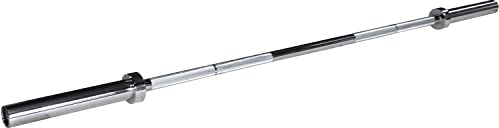 Sporttrend 24® Olympische Profi Langhantelstang 1820mm, 12,7KG, Silber, A3 Carbon Stahl mit 50mm Aufnahme | Weightlifting, Powerlifting Langhantelstange
