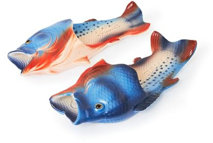 Coddies Fish Flops | Las pantuflas originales de pescado | Regalo divertido, sandalias unisex, chanclas, toboganes de bajo, zapatos de piscina, playa y ducha | Hombres, mujeres y niños, Perla Danio,