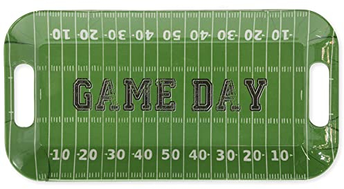 Boston International Football Tray Melamine Serving Platter with Handles, 15 x 8-Inches, Game Day