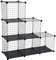 ESTEXO Stufenregal Regalsystem Steckregal 6 Fächer Gitter DIY Regal Metall Würfelregal Schwarz
