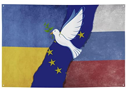 Dekoratives Banner für Haus, Garten, Hof, Ukraine, Russland, Frieden, Vogeldruck, Urlaub, Willkommen, Rasen, hängende Dekoration, Geburtstagsparty, Banner, Hintergrund, 120 x 180 cm
