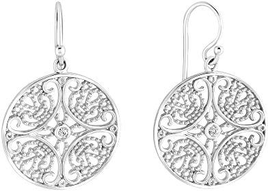 Zeeme Silber Damen Ohrringe 925/- Sterling Silber 3,0cm Glänzend Zirkonia weiß 274230023