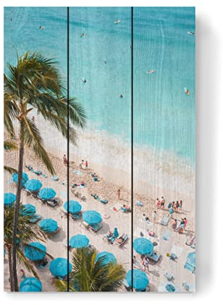 artboxONE Holzbild 45x30 cm Städte Miami Beach von Künstler Gal Design