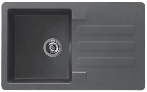 Liquida VG5GR 1.0 Bowl Composite Reversible Inset Grey Kitchen Sink