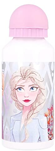 ALMACENESADA; 4997; Botella aluminio multicolor 400ml Frozen II elements; sin BPA.