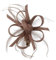 McBURN Clip Fascinator Haarschmuck Kopfschmuck Anlasshut Damen - Made in Italy Sommer Frühling-Sommer - One Size taupe
