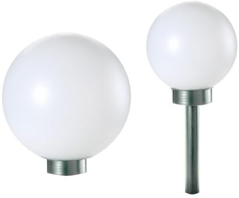 Boule Lumineuse Solaire pour Jardin - 30 cm - Blanc
