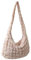 Sac fourre-tout matelassé pour femme - Grand sac à bandoulière rembourré - Sac hobo avec fermeture éclair - 2023, rose, Large