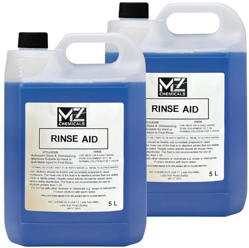 Rinse Aid Lot de 2 tablettes écologiques pour lave-vaisselle et anti-taches pour verres secs et anti-taches