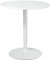 HOMCOM Round Dining Table, Modern Kitchen Table with Steel Base, Non-slip Foot Pad for Living Room, Dining Room, White
